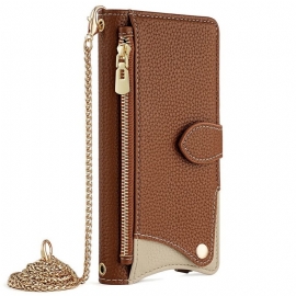 Δερματινη Θηκη Samsung Galaxy S25 5g Καθρέφτης Και Αλυσίδα