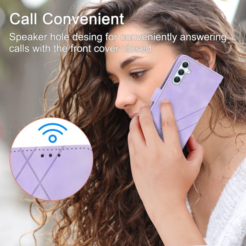 Δερματινη Θηκη Samsung Galaxy S25 5g Κορδόνι Με Ριγέ Σχέδιο Σιλικόνης