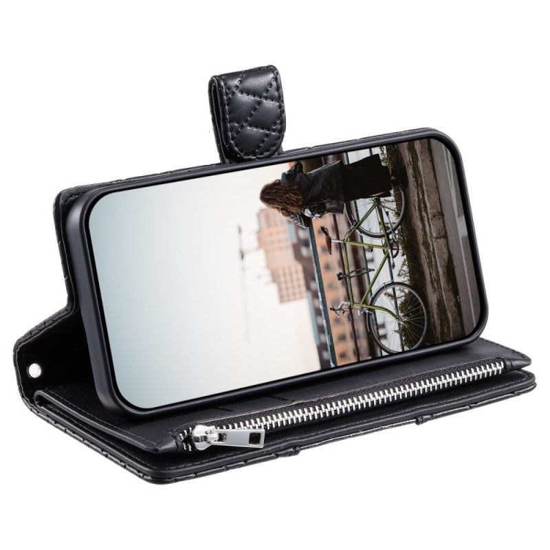 Δερματινη Θηκη Samsung Galaxy S25 5g Πορτοφόλι Με Καπιτονέ Φερμουάρ