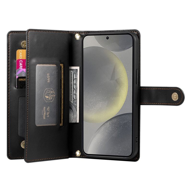 Δερματινη Θηκη Samsung Galaxy S25 5g Πορτοφόλι Με Λουράκι