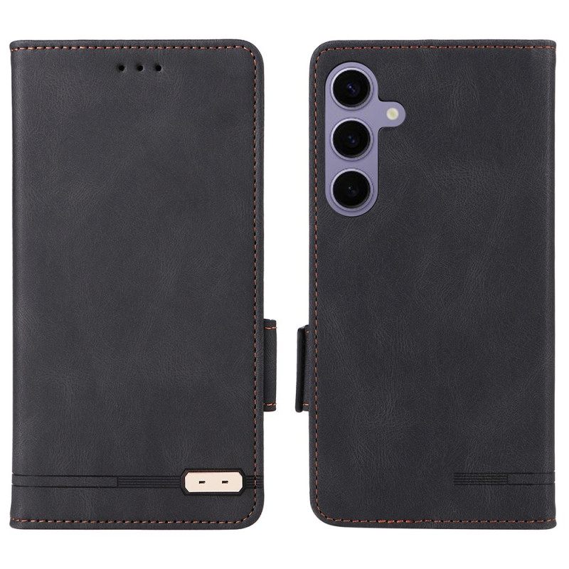 Δερματινη Θηκη Samsung Galaxy S25 5g Ρετρό Εφέ Σουέτ Σιλικόνης