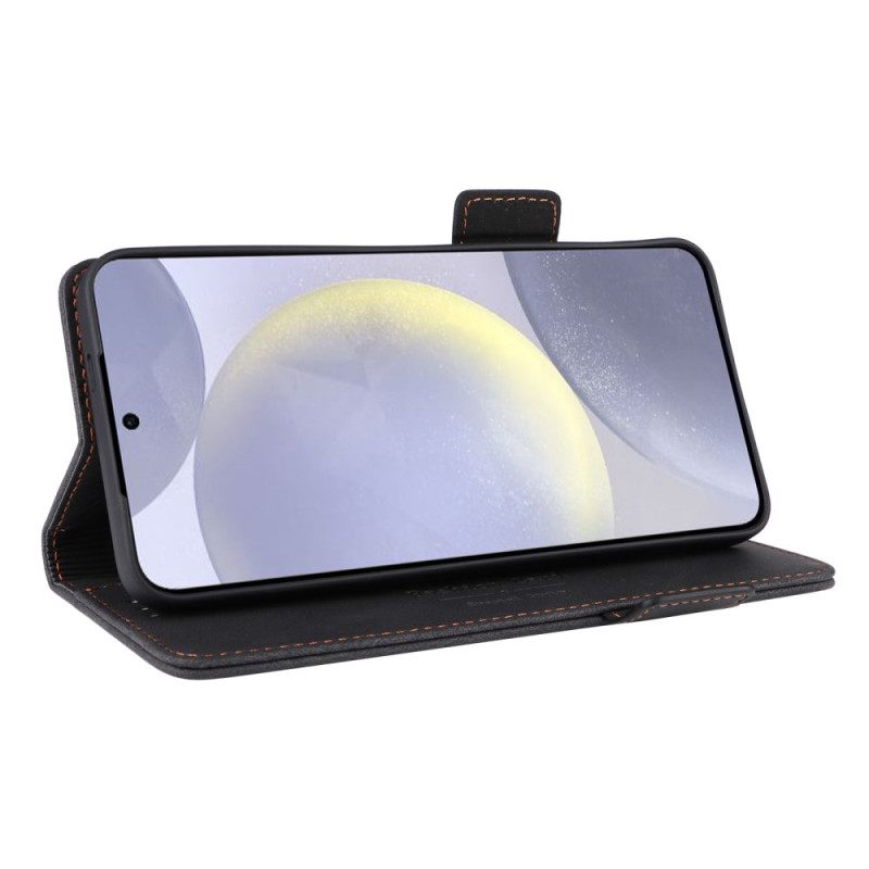 Δερματινη Θηκη Samsung Galaxy S25 5g Ρετρό Εφέ Σουέτ Σιλικόνης