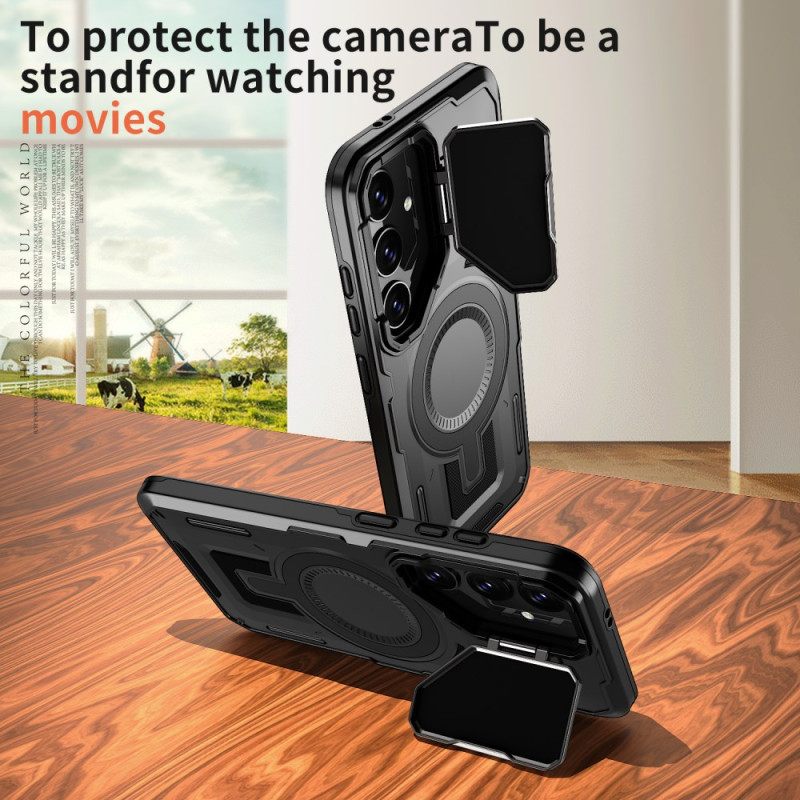 Κάλυμμα Samsung Galaxy S25 5g Βάση Και Προστατευτικό Φακού Συμβατά Με Magsafe