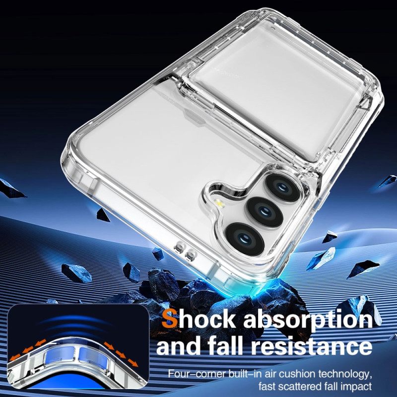 Κάλυμμα Samsung Galaxy S25 5g Διαφανές Με Ενσωματωμένη Θήκη Κάρτας