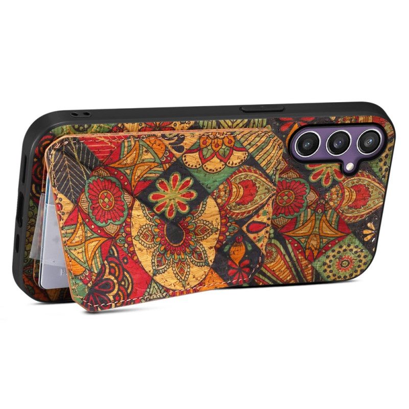 Κάλυμμα Samsung Galaxy S25 5g Θήκη Κάρτας Και Βάση Με Λουλούδια