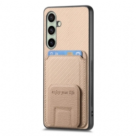 Κάλυμμα Samsung Galaxy S25 5g Θήκη Καρτών Και Βάση Από Ανθρακονήματα