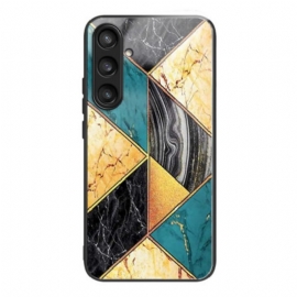 Κάλυμμα Samsung Galaxy S25 5g Χρωματιστό Μάρμαρο Σκληρυμένο Γυαλί