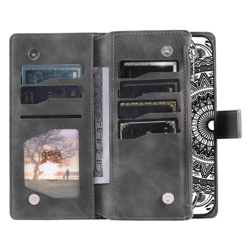 Θηκη Κινητου Samsung Galaxy S25 5g Πορτοφόλι Με Εφέ Σουέτ Μαντάλα