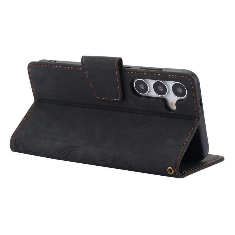 Θηκη Κινητου Samsung Galaxy S25 5g Σχέδιο Με Σουέτ Σε Σχήμα Λουλουδιού