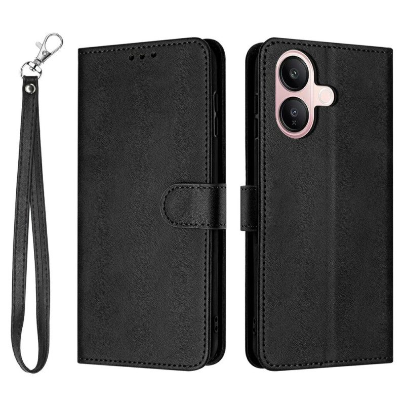 Δερματινη Θηκη Vivo V60 Lite Δερμάτινο Λουράκι Σιλικόνης