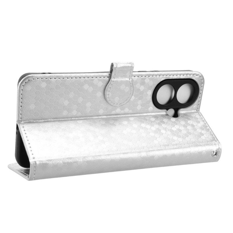 Δερματινη Θηκη Vivo V60 Lite Σχέδιο Με Κουκκίδες Με Γκλίτερ