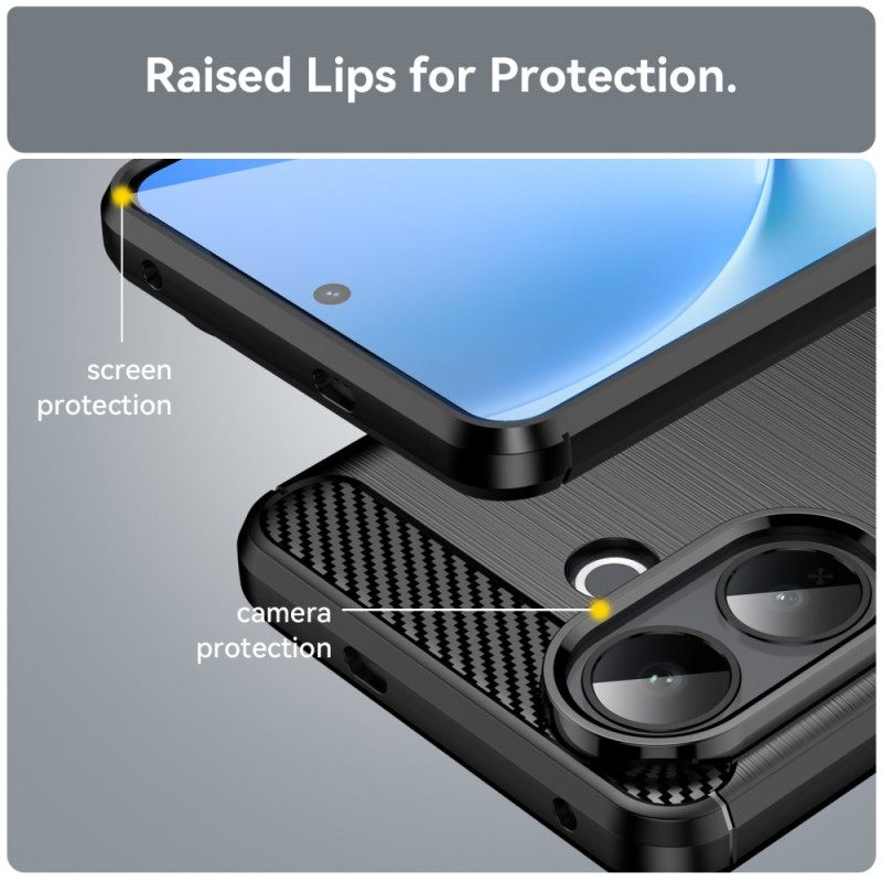 Κάλυμμα Vivo V60 Lite Βουρτσισμένο Ανθρακονήματα