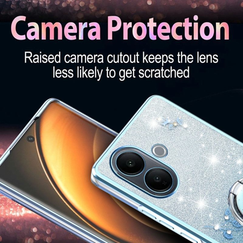 Κάλυμμα Vivo V60 Lite Με Βάση Δαχτυλιδιών Και Ντεγκραντέ Πούλιες