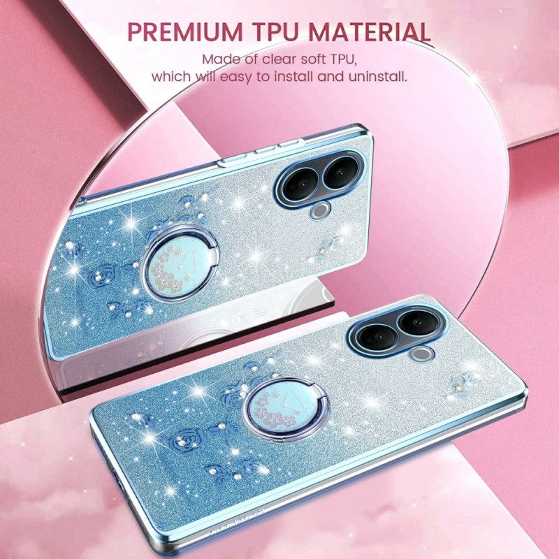 Κάλυμμα Vivo V60 Lite Με Βάση Δαχτυλιδιών Και Ντεγκραντέ Πούλιες