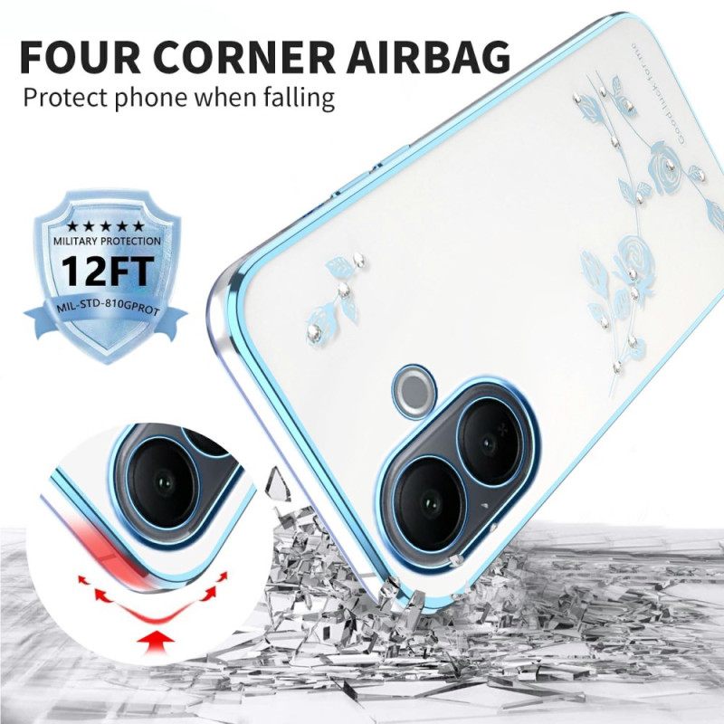 Κάλυμμα Vivo V60 Lite Στρας Και Αιώνια Λουλούδια