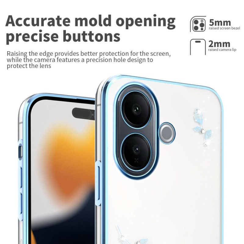 Κάλυμμα Vivo V60 Lite Στρας Και Αιώνια Λουλούδια