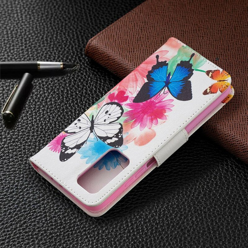 δερματινη θηκη Xiaomi Mi 10T / 10T Pro Ζωγραφισμένες Πεταλούδες