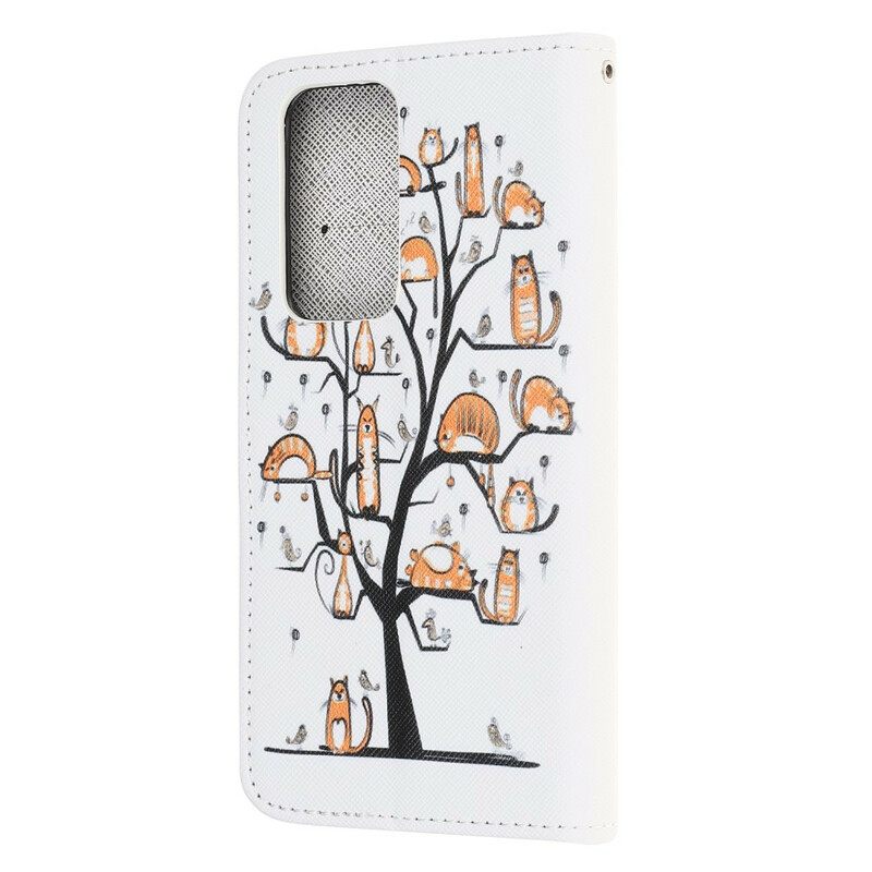 Κάλυμμα Xiaomi Mi 10T / 10T Pro με κορδονι Funky Cats Με Λουράκι