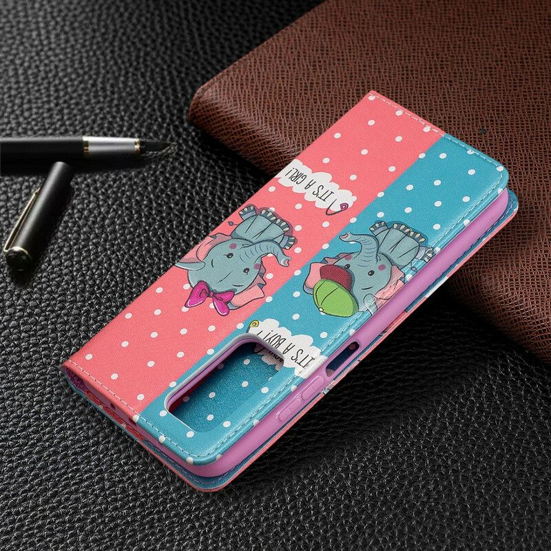 θηκη κινητου Xiaomi Mi 10T / 10T Pro Θήκη Flip Μωρά Ελέφαντα