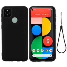 Θήκη Google Pixel 5A Υγρή Σιλικόνη Με Κορδόνι