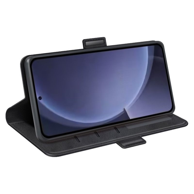 Δερματινη Θηκη Samsung Galaxy S25 Plus 5g Διπλό Κούμπωμα Σιλικόνης