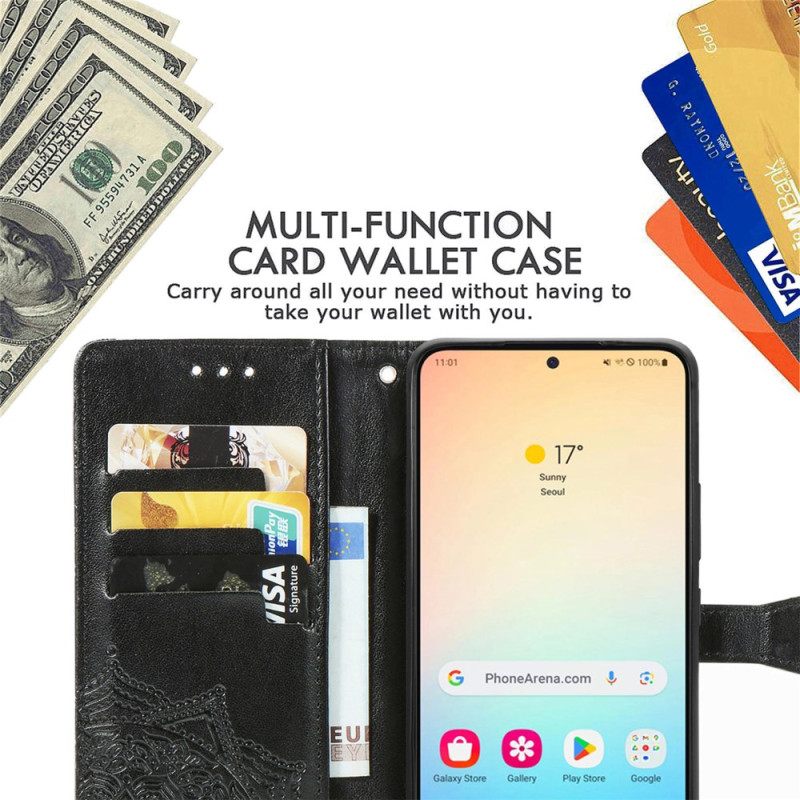 Δερματινη Θηκη Samsung Galaxy S25 Plus 5g Μάνταλα Μπαρόκ