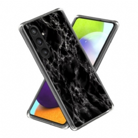 Δερματινη Θηκη Samsung Galaxy S25 Plus 5g Μαύρο Μάρμαρο