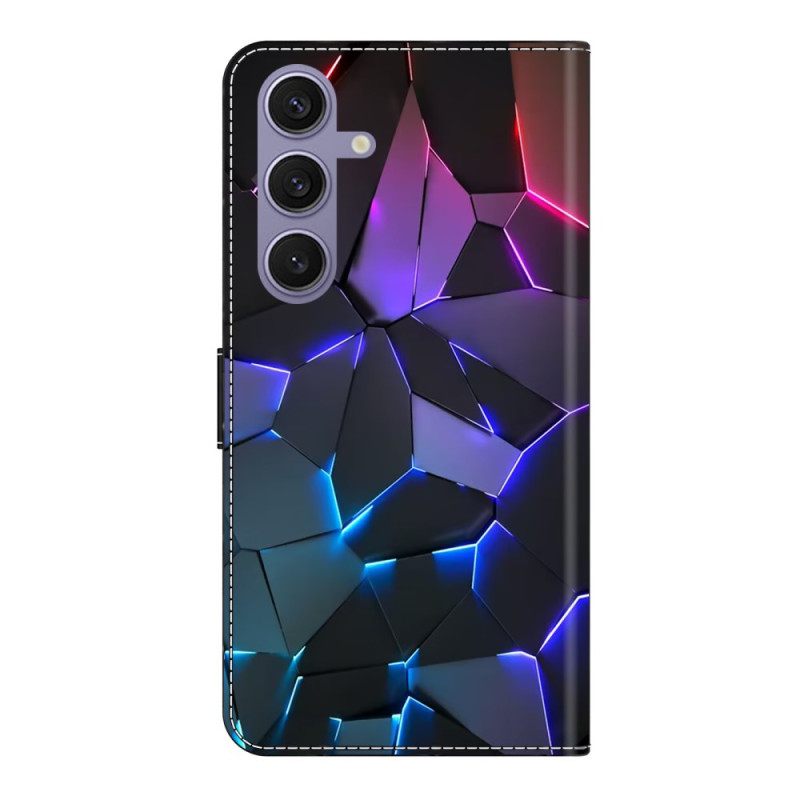 Δερματινη Θηκη Samsung Galaxy S25 Plus 5g Μπλε Ρωγμές