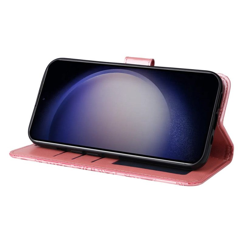 Δερματινη Θηκη Samsung Galaxy S25 Plus 5g Σχέδιο Ηλίανθου Σιλικόνης