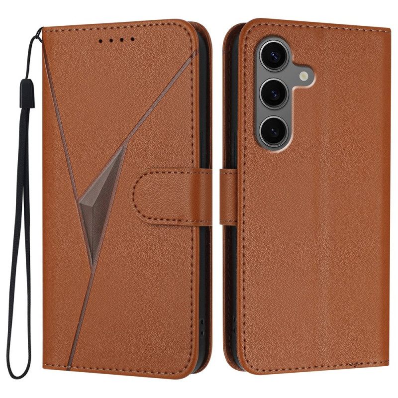 Δερματινη Θηκη Samsung Galaxy S25 Plus 5g Τριγωνικό Μοτίβο