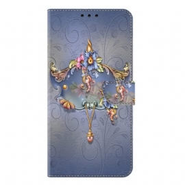 Δερματινη Θηκη Samsung Galaxy S25 Plus 5g Χαραγμένα Λουλούδια Σιλικόνης