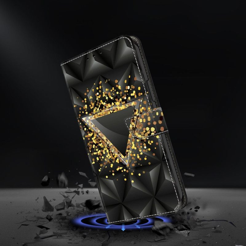 Δερματινη Θηκη Samsung Galaxy S25 Plus 5g Χρυσό Τρίγωνο Σιλικόνης