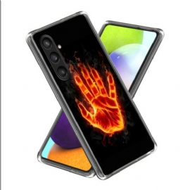 Κάλυμμα Samsung Galaxy S25 Plus 5g Φλεγόμενο Χέρι Σιλικόνης