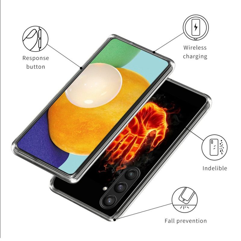 Κάλυμμα Samsung Galaxy S25 Plus 5g Φλεγόμενο Χέρι Σιλικόνης