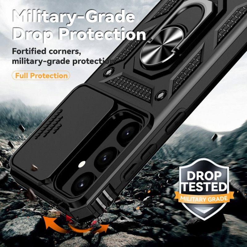 Κάλυμμα Samsung Galaxy S25 Plus 5g Κλασική Θήκη Δαχτυλιδιών Και Προστατευτικό Φακού Σιλικόνης