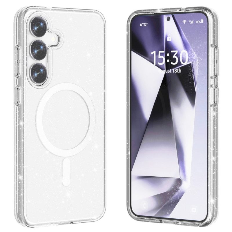 Κάλυμμα Samsung Galaxy S25 Plus 5g Συμβατό Με Magsafe Με Γκλίτερ Πίσω Μέρος