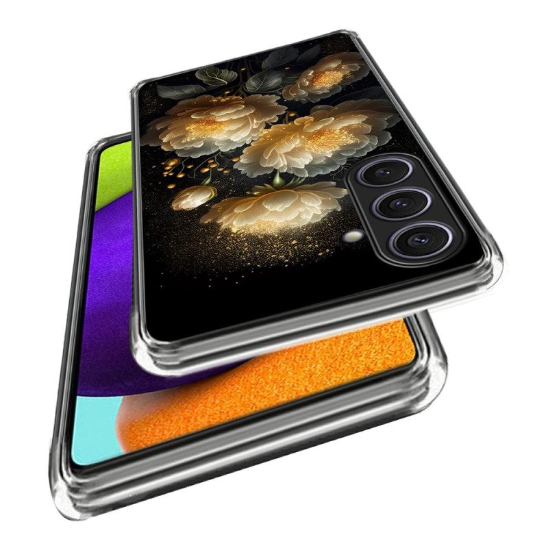 Κάλυμμα Samsung Galaxy S25 Plus 5g Χρυσές Παιώνιες