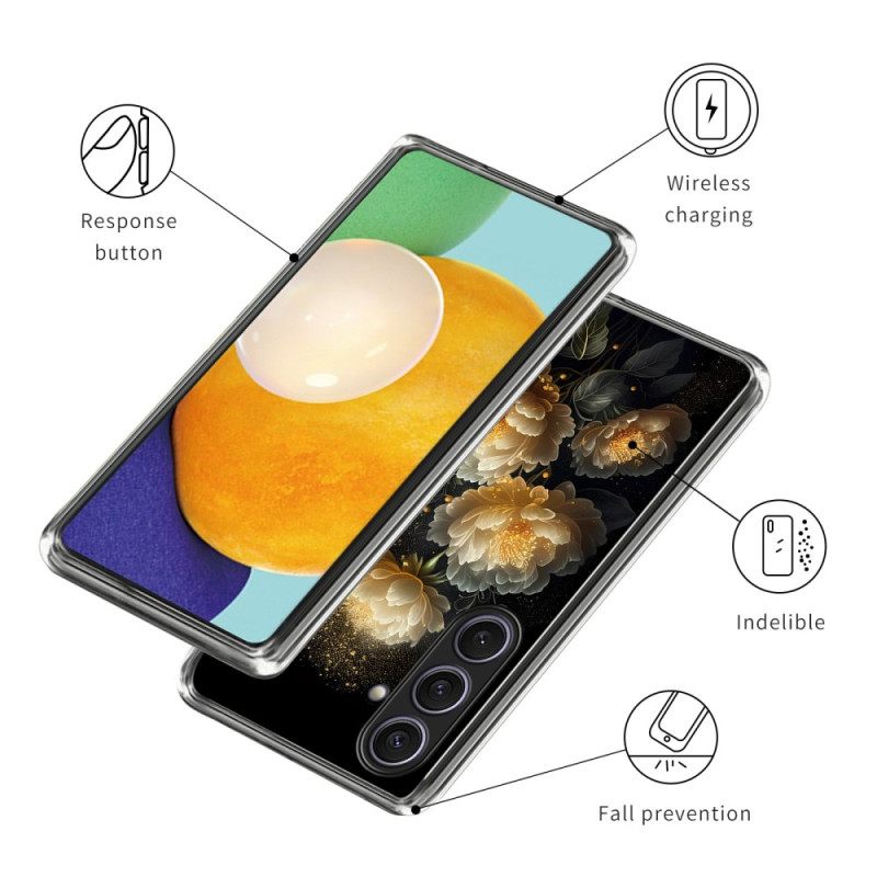 Κάλυμμα Samsung Galaxy S25 Plus 5g Χρυσές Παιώνιες