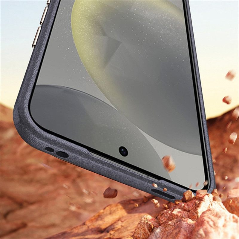 Κάλυμμα Samsung Galaxy S25 Plus 5g Υφή Δέρματος Από Τεχνητό Δέρμα