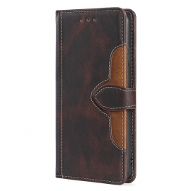 δερματινη θηκη Samsung Galaxy M32 Δίχρωμο Faux Leather Stylish