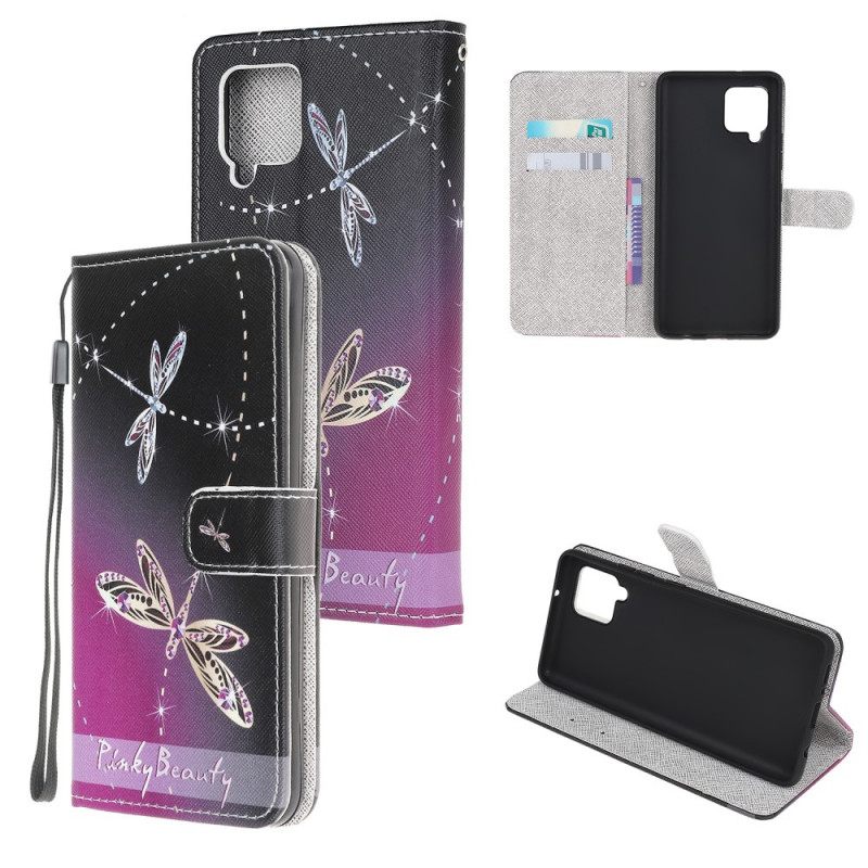 Κάλυμμα Samsung Galaxy M32 με κορδονι Strappy Dragonflies