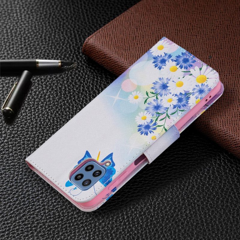 Κάλυμμα Samsung Galaxy M32 Ζωγραφισμένες Πεταλούδες Και Λουλούδια