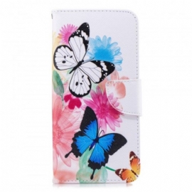 Κάλυμμα Samsung Galaxy J4 Plus Ζωγραφισμένες Πεταλούδες Και Λουλούδια