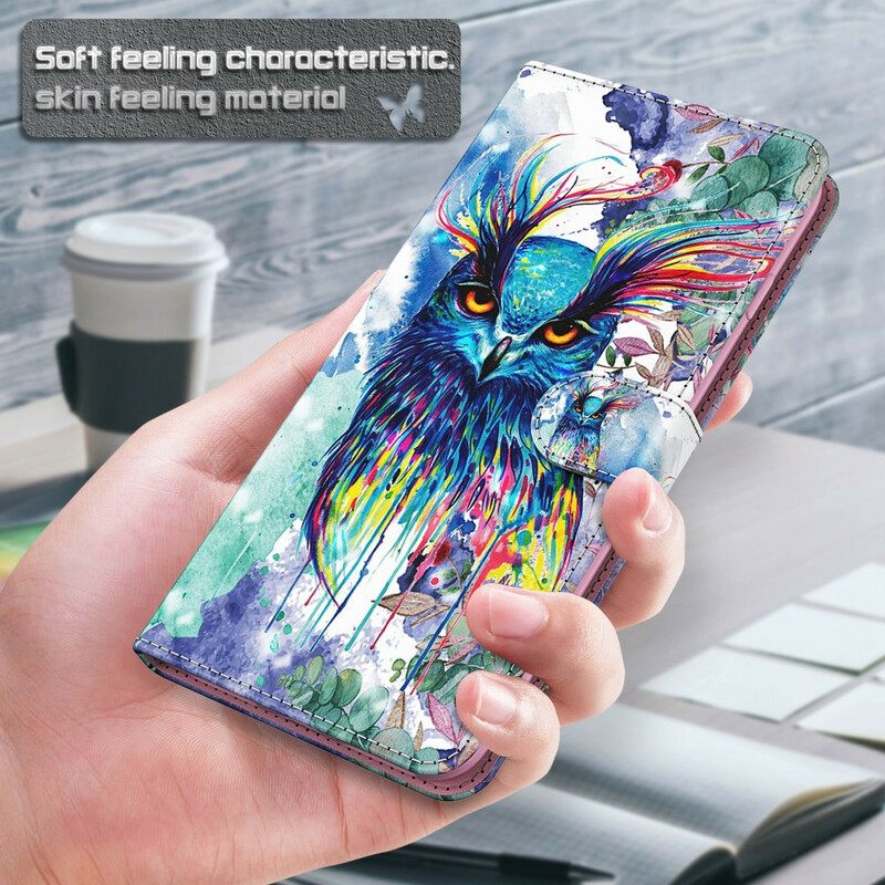 δερματινη θηκη Samsung Galaxy S21 Plus 5G Ακουαρέλα Πουλί
