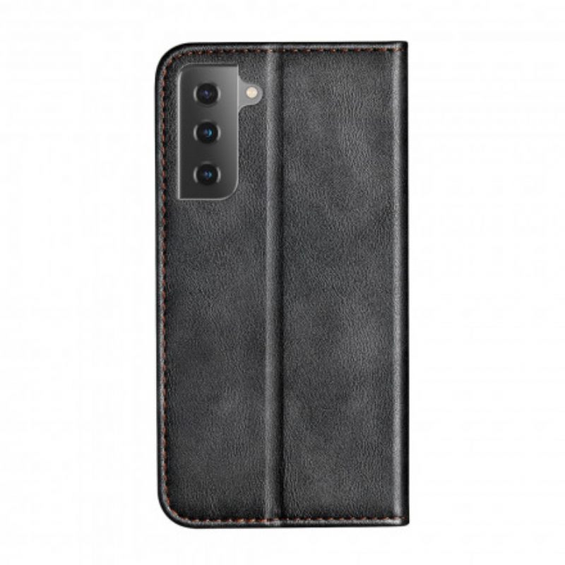 θηκη κινητου Samsung Galaxy S21 Plus 5G Θήκη Flip Δερμάτινο Εφέ Δύο Τόνων