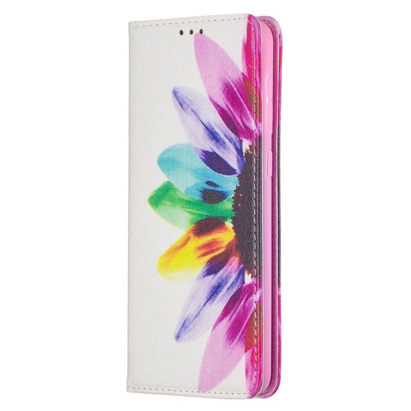 θηκη κινητου Samsung Galaxy S21 Plus 5G Θήκη Flip Λουλούδι Ακουαρέλας