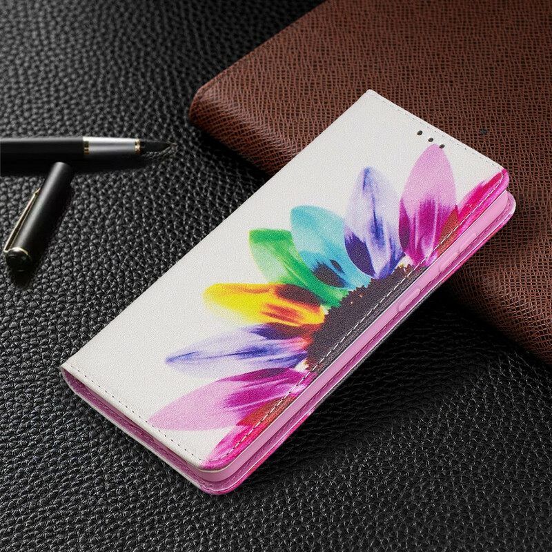 θηκη κινητου Samsung Galaxy S21 Plus 5G Θήκη Flip Λουλούδι Ακουαρέλας