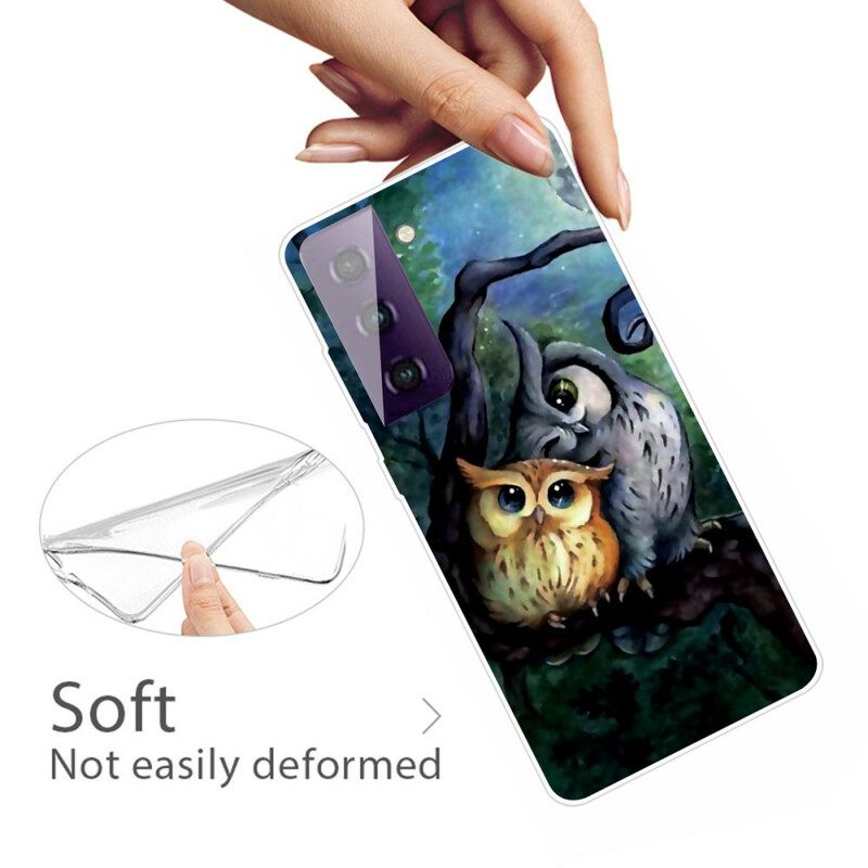 Θήκη Samsung Galaxy S21 Plus 5G Ζωγραφίζοντας Κουκουβάγιες