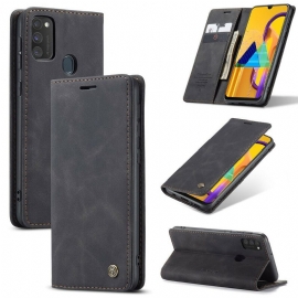 θηκη κινητου Samsung Galaxy M21 Θήκη Flip Caseme Faux Leather