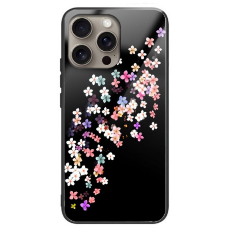 Κάλυμμα iPhone 16 Pro Μοτίβο Λουλουδιών Από Σκληρυμένο Γυαλί